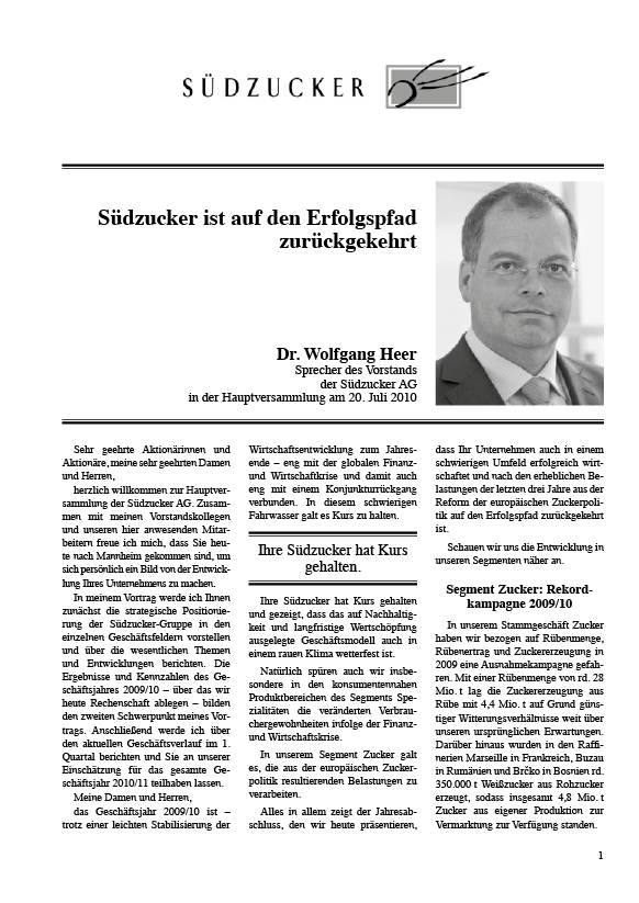 HV-Rede Südzucker