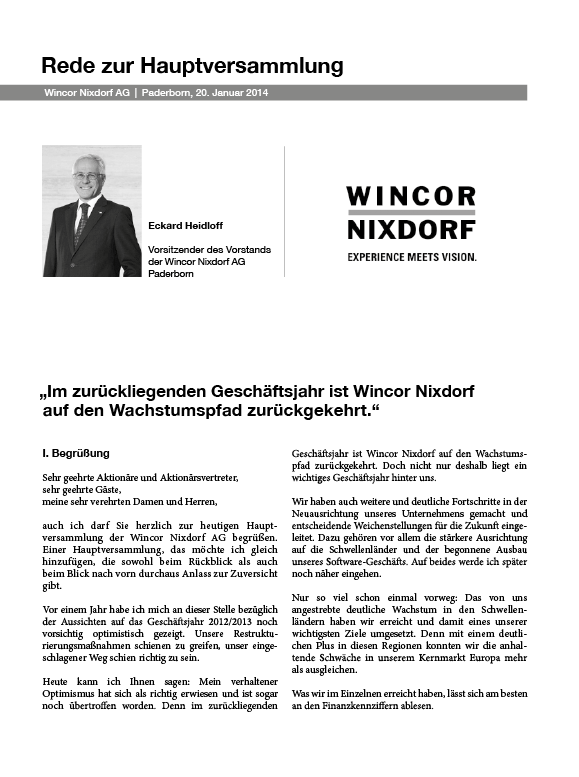 HV Rede Wincor Nixdorf 2014