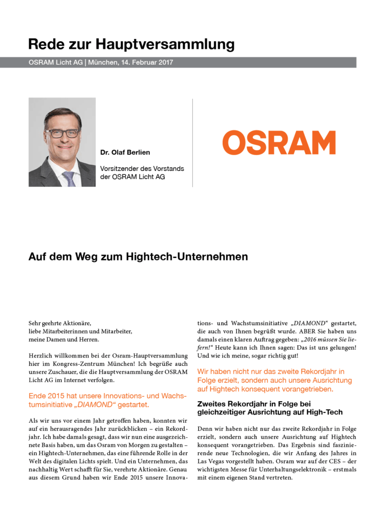 Osram HV Rede 2017