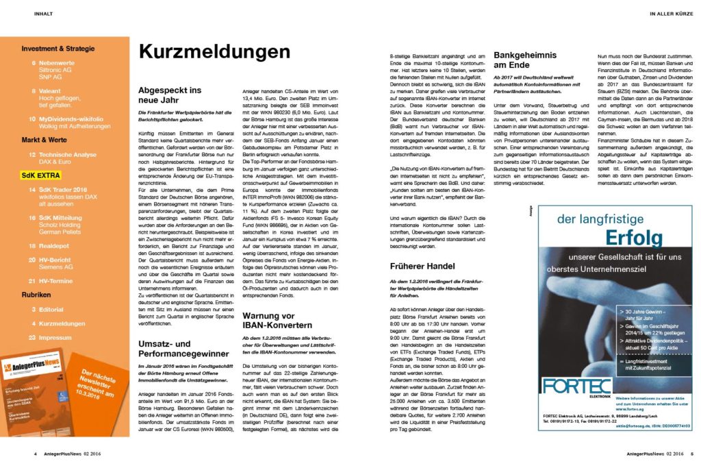 Inhalt AnlegerPlus News 02/2016