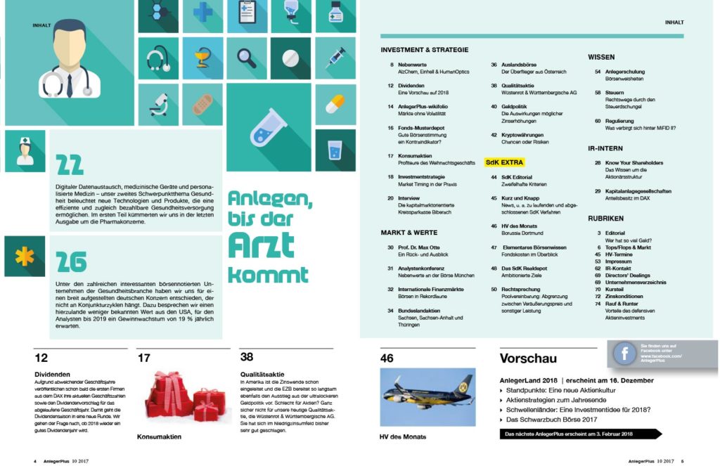 Inhalt AnlegerPlus 10/2017