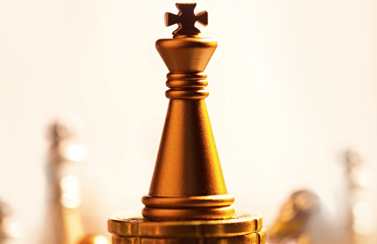 Schachfigur (König) auf Münzen