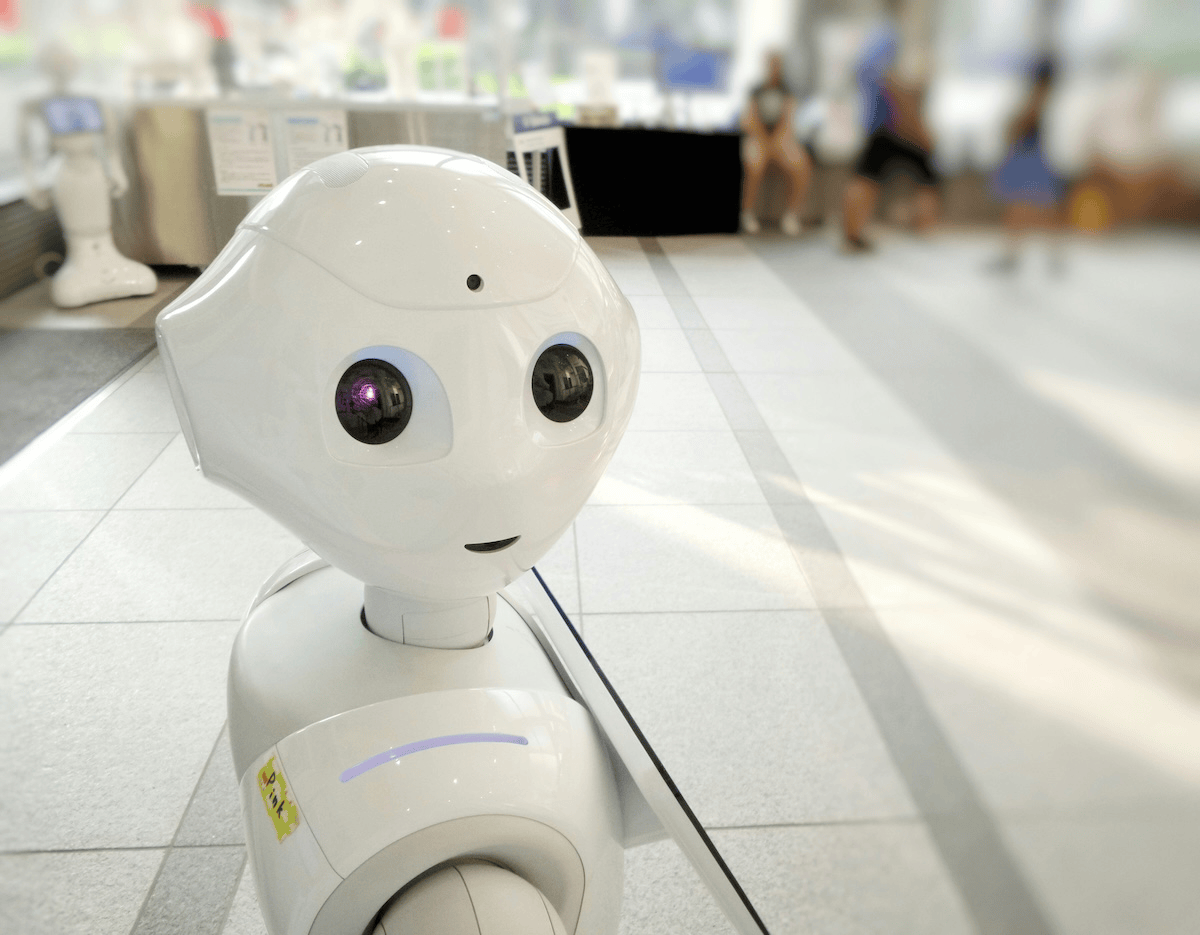 Ein humanoider Roboter.