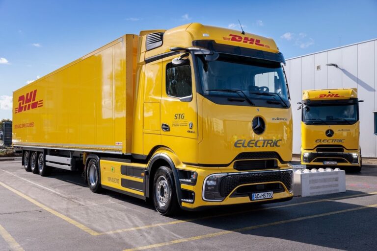 Ein DHL-Laster.