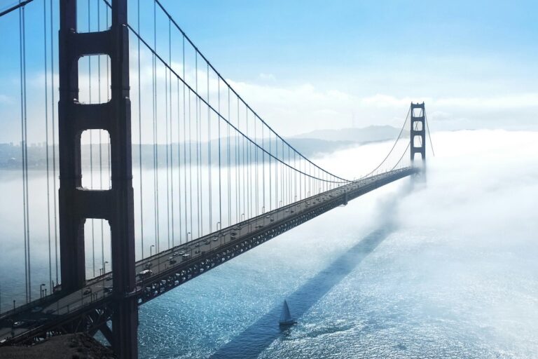 Die Golden Gate Bridge.
